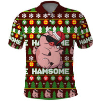 Hamsome Cute Pig Christmas Polo Shirt Xmas Holiday Patterns - Wonder Print Shop