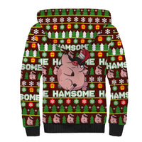 Hamsome Cute Pig Christmas Sherpa Hoodie Xmas Holiday Patterns - Wonder Print Shop