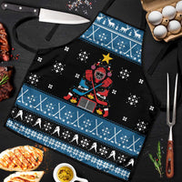 Happy Hockeyday Christmas Apron Xmas Holiday Patterns - Wonder Print Shop