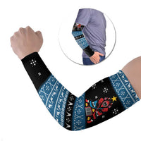 Happy Hockeyday Christmas Arm Sleeves Xmas Holiday Patterns - Wonder Print Shop