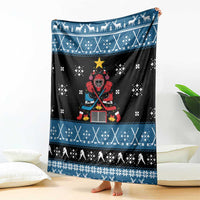 Happy Hockeyday Christmas Blanket Xmas Holiday Patterns - Wonder Print Shop