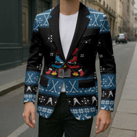 Happy Hockeyday Christmas Blazer Xmas Holiday Patterns - Wonder Print Shop