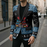 Happy Hockeyday Christmas Blazer Xmas Holiday Patterns - Wonder Print Shop