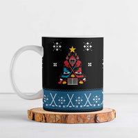 Happy Hockeyday Christmas Ceramic Mug Xmas Holiday Patterns - Wonder Print Shop