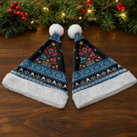 Happy Hockeyday Christmas Santa Hat Xmas Holiday Patterns - Wonder Print Shop