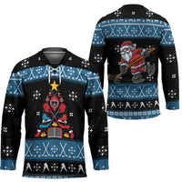 Happy Hockeyday Christmas Hockey Jersey Xmas Holiday Patterns - Wonder Print Shop