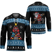 Happy Hockeyday Christmas Hockey Jersey Xmas Holiday Patterns - Wonder Print Shop