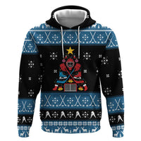 Happy Hockeyday Christmas Hoodie Xmas Holiday Patterns - Wonder Print Shop