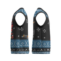 Happy Hockeyday Christmas Knitted V-Neck Vest Xmas Holiday Patterns - Wonder Print Shop