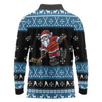 Happy Hockeyday Christmas Long Sleeve Polo Shirt Xmas Holiday Patterns - Wonder Print Shop