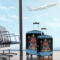 Happy Hockeyday Christmas Luggage Cover Xmas Holiday Patterns - Wonder Print Shop