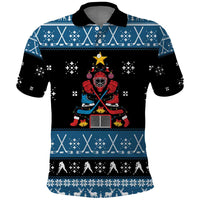 Happy Hockeyday Christmas Polo Shirt Xmas Holiday Patterns - Wonder Print Shop