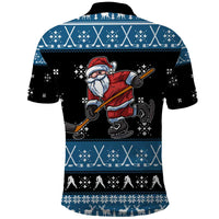 Happy Hockeyday Christmas Polo Shirt Xmas Holiday Patterns - Wonder Print Shop