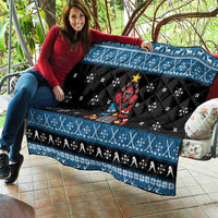 Happy Hockeyday Christmas Quilt Xmas Holiday Patterns - Wonder Print Shop