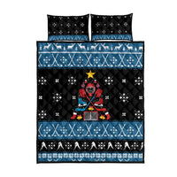 Happy Hockeyday Christmas Quilt Bed Set Xmas Holiday Patterns - Wonder Print Shop