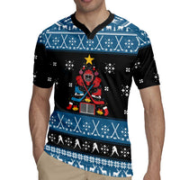 Happy Hockeyday Christmas Rugby Jersey Xmas Holiday Patterns - Wonder Print Shop