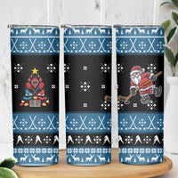 Happy Hockeyday Christmas Skinny Tumbler Xmas Holiday Patterns - Wonder Print Shop