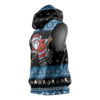 Happy Hockeyday Christmas Sleeveless Hoodie Xmas Holiday Patterns - Wonder Print Shop