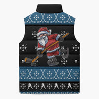 Happy Hockeyday Christmas Sleeveless Puffer Jacket Xmas Holiday Patterns - Wonder Print Shop