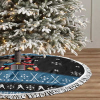 Happy Hockeyday Christmas Tree Skirt Xmas Holiday Patterns - Wonder Print Shop