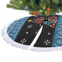 Happy Hockeyday Christmas Tree Skirt Xmas Holiday Patterns - Wonder Print Shop