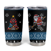 Happy Hockeyday Christmas Tumbler Cup Xmas Holiday Patterns - Wonder Print Shop