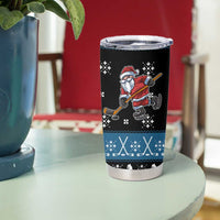 Happy Hockeyday Christmas Tumbler Cup Xmas Holiday Patterns - Wonder Print Shop