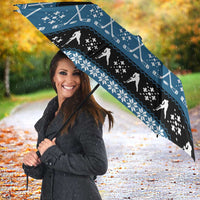 Happy Hockeyday Christmas Umbrella Xmas Holiday Patterns - Wonder Print Shop