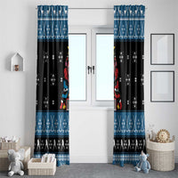 Happy Hockeyday Christmas Window Curtain Xmas Holiday Patterns - Wonder Print Shop