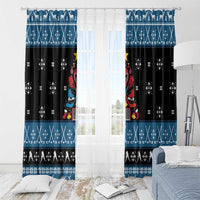 Happy Hockeyday Christmas Window Curtain Xmas Holiday Patterns - Wonder Print Shop