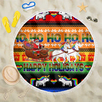 Happy Holigays Christmas Beach Blanket Xmas Holiday Patterns - Wonder Print Shop
