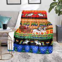 Happy Holigays Christmas Blanket Xmas Holiday Patterns - Wonder Print Shop