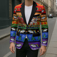 Happy Holigays Christmas Blazer Xmas Holiday Patterns - Wonder Print Shop