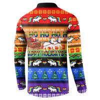 Happy Holigays Christmas Button Sweatshirt Xmas Holiday Patterns - Wonder Print Shop