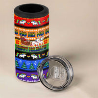 Happy Holigays Christmas 4 in 1 Can Cooler Tumbler Xmas Holiday Patterns - Wonder Print Shop