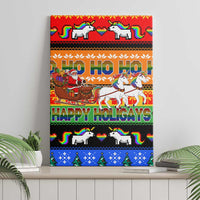Happy Holigays Christmas Canvas Wall Art Xmas Holiday Patterns - Wonder Print Shop