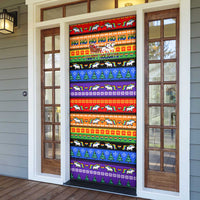 Happy Holigays Christmas Door Cover Xmas Holiday Patterns - Wonder Print Shop
