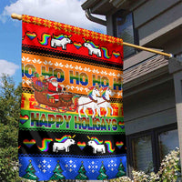 Happy Holigays Christmas Garden Flag Xmas Holiday Patterns - Wonder Print Shop