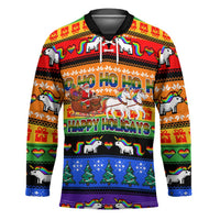 Happy Holigays Christmas Hockey Jersey Xmas Holiday Patterns - Wonder Print Shop