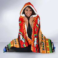 Happy Holigays Christmas Hooded Blanket Xmas Holiday Patterns - Wonder Print Shop