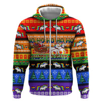 Happy Holigays Christmas Hoodie Xmas Holiday Patterns - Wonder Print Shop