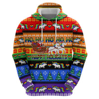 Happy Holigays Christmas Hoodie Xmas Holiday Patterns - Wonder Print Shop