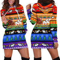 Happy Holigays Christmas Hoodie Dress Xmas Holiday Patterns - Wonder Print Shop