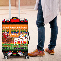 Happy Holigays Christmas Luggage Cover Xmas Holiday Patterns - Wonder Print Shop