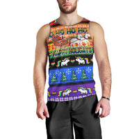 Happy Holigays Christmas Men Tank Top Xmas Holiday Patterns - Wonder Print Shop