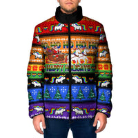 Happy Holigays Christmas Padded Jacket Xmas Holiday Patterns - Wonder Print Shop