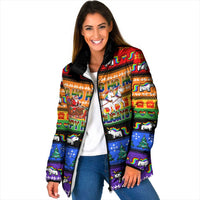 Happy Holigays Christmas Padded Jacket Xmas Holiday Patterns - Wonder Print Shop