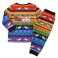 Happy Holigays Christmas Pajama Set Xmas Holiday Patterns - Wonder Print Shop