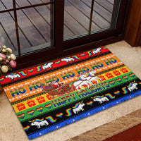 Happy Holigays Christmas Rubber Doormat Xmas Holiday Patterns - Wonder Print Shop