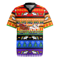 Happy Holigays Christmas Rugby Jersey Xmas Holiday Patterns - Wonder Print Shop